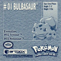 Sticker Nr. 1 Bulbasaur/Bisasam 2