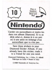 Sticker Nr. 10 Nintendo / Diamond 1989 2