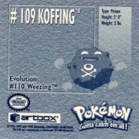 Sticker No. 109 Koffing/Smogon 2