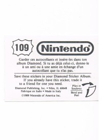 Sticker Nr. 109 Nintendo / Diamond 1989 2