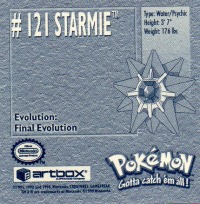 Sticker No. 121 Starmie/Starmie 2