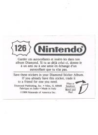 Sticker No. 126 Nintendo / Diamond 1989 2