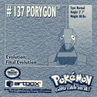 Sticker Nr. 137 Porygon/Porygon 2