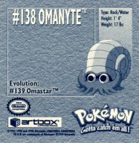 Sticker No. 138 Amonitas/Omanyte 2