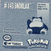 Sticker Nr. 143 Relaxo/Snorlax 2