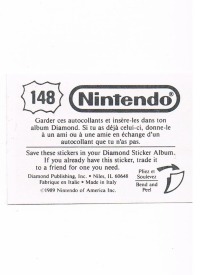 Sticker Nr. 148 Nintendo / Diamond 1989 2