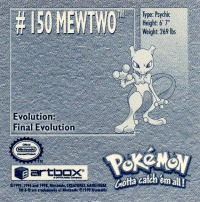 Sticker Nr. 150 Mewtu/Mewtwo 2