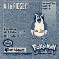 Sticker Nr. 16 Pidgey/Taubsi 2