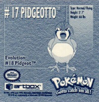 Sticker Nr. 17 Pidgeotto/Tauboga 2