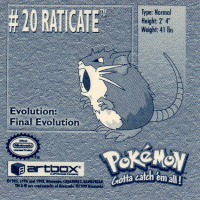 Sticker Nr. 20 Raticate/Rattikarl 2
