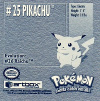 Sticker Nr. 25 Pikachu/Pikachu 2