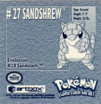 Sticker Nr. 27 Sandshrew/Sandan 2
