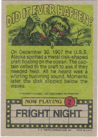 Now Play 2 - Fright Night Topps 1988 2