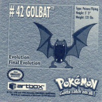 Sticker No. 42 Golbat/Golbat 2