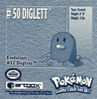 Sticker No. 50 Diglett/Digda 2
