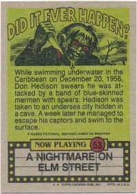 Now Play 53 - A Nightmare on Elm Street Topps 1988 2