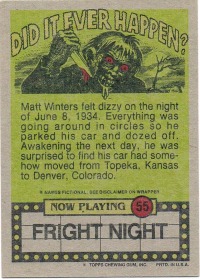 Now Play 55 - Fright Night Topps 1988 2