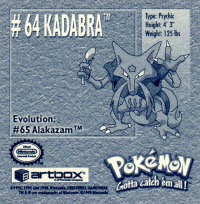 Sticker No. 64 Kadabra/Kadabra 2
