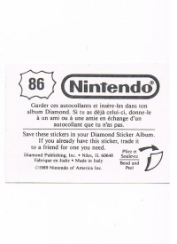 Sticker No. 86 Nintendo / Diamond 1989 2