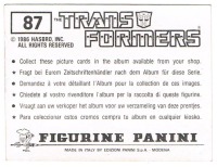 Panini Sticker No. 87 2