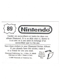Sticker No. 89 Nintendo / Diamond 1989 2