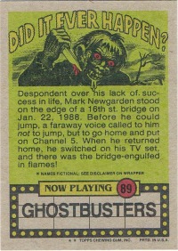 Now Play 89 - Ghostbusters Topps 1988 2