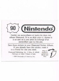 Sticker No. 90 Nintendo / Diamond 1989 2