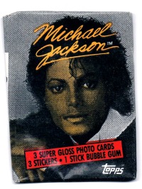Leere Michael Jackson Trading Cards Packung Topps 1984