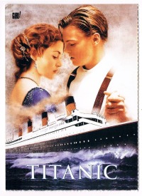 Titanic Postkarte with Rose DeWitt Kate Winslet &amp; Jack Dawson Leonardo DiCaprio
