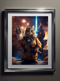 Hero cat science fiction mini photo poster - 27x20 cm 4
