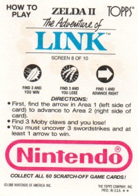 The Legend of Zelda 2 - The Adventure of Link - Rubbelkarte 2