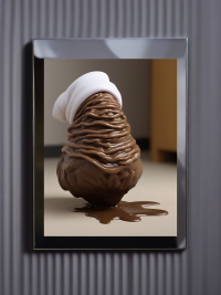 Disgusting piece of poop with a stocking cap fantasy mini photo poster - 27x20 cm 4
