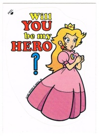 Super Mario Bros. 2 - Will you be my hero Sticker O-Pee-Chee / Nintendo 1989
