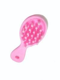 Pink plastic brush with bow pattern Hasbro 3