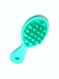 Turquoise plastic brush with bow pattern Hasbro 2