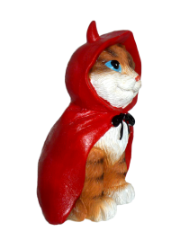 Katzen Teufel Rotkäppchen - Halloween Deko Figur 2