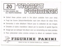 Panini Sticker No. 20 2