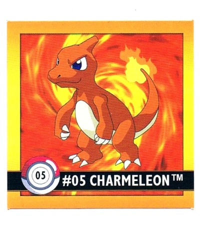 Sticker Nr 5 Charmeleon/Glutexo - Pokemon - Series 1 - Nintendo / Artbox 1999
