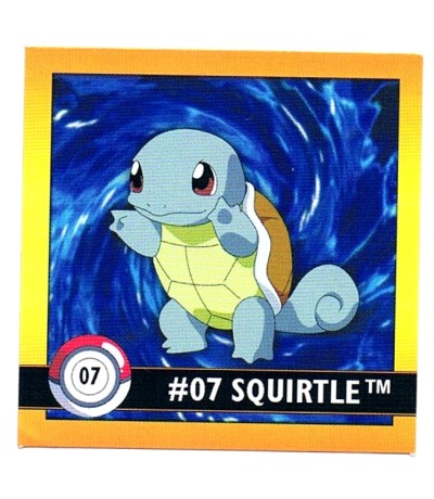 Sticker Nr 7 Squirtle/Schiggy - Pokemon - Series 1 - Nintendo / Artbox 1999