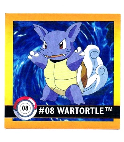 Sticker No 8 Wartortle/Schillok - Pokemon / Artbox 1999