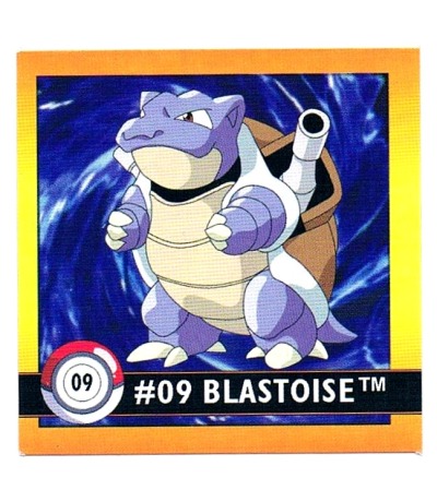 Sticker Nr 9 Blastoise/Turtok - Pokemon - Series 1 - Nintendo / Artbox 1999