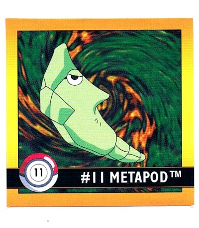 Sticker Nr 11 Metapod/Safcon - Pokemon - Series 1 - Nintendo / Artbox 1999