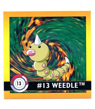 Sticker Nr 13 Weedle/Hornliu - Pokemon - Series 1 - Nintendo / Artbox 1999