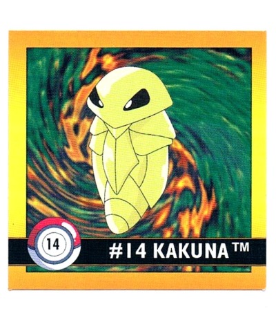 Sticker Nr 14 Kakuna/Kokuna - Pokemon - Series 1 - Nintendo / Artbox 1999