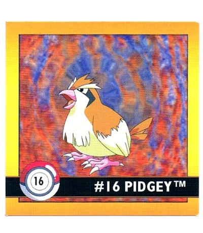 Sticker Nr 16 Pidgey/Taubsi - Pokemon - Series 1 - Nintendo / Artbox 1999