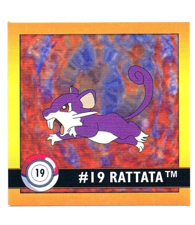Sticker No 19 Rattata/Rattfratz - Pokemon / Artbox 1999