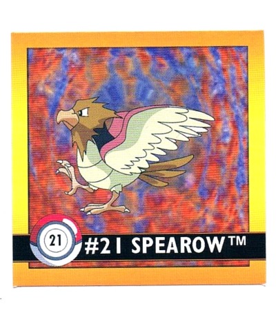 Sticker No 21 Spearow/Habitak - Pokemon / Artbox 1999