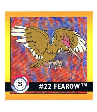 Sticker No 22 Fearow/Ibitak - Pokemon / Artbox 1999