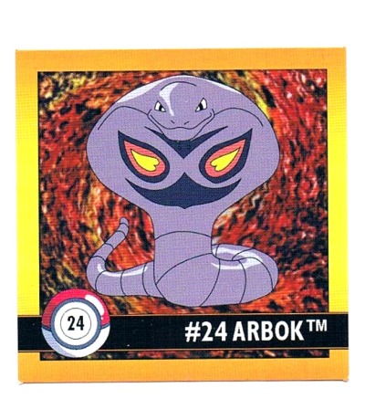 Sticker Nr 24 Arbok/Arbok - Pokemon - Series 1 - Nintendo / Artbox 1999
