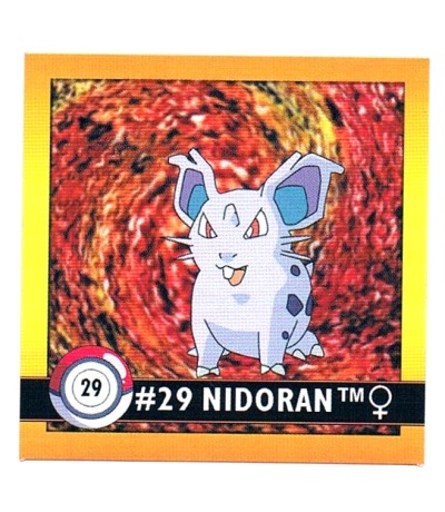 Sticker Nr 29 Nidoran /Nidoran - Pokemon - Series 1 - Nintendo / Artbox 1999